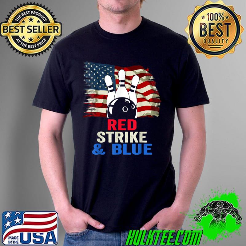 Patriotic Bowling 4th Of July Bowler American Flag T-Shirt