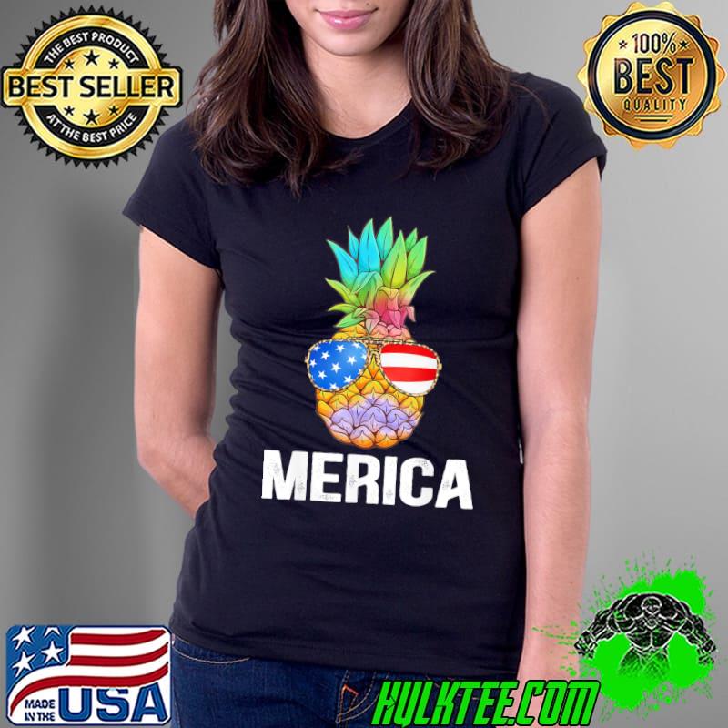 Patriotic pineapple 4th of july America usa flag s Ladies Tee Patriotic pineapple 4th of july America usa flag s Ladies Tee