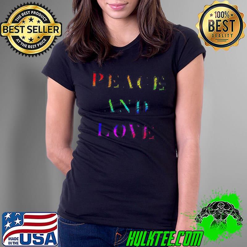 Peace and love pride month lgbtq+ support s Ladies Tee Peace and love pride month lgbtq+ support s Ladies Tee