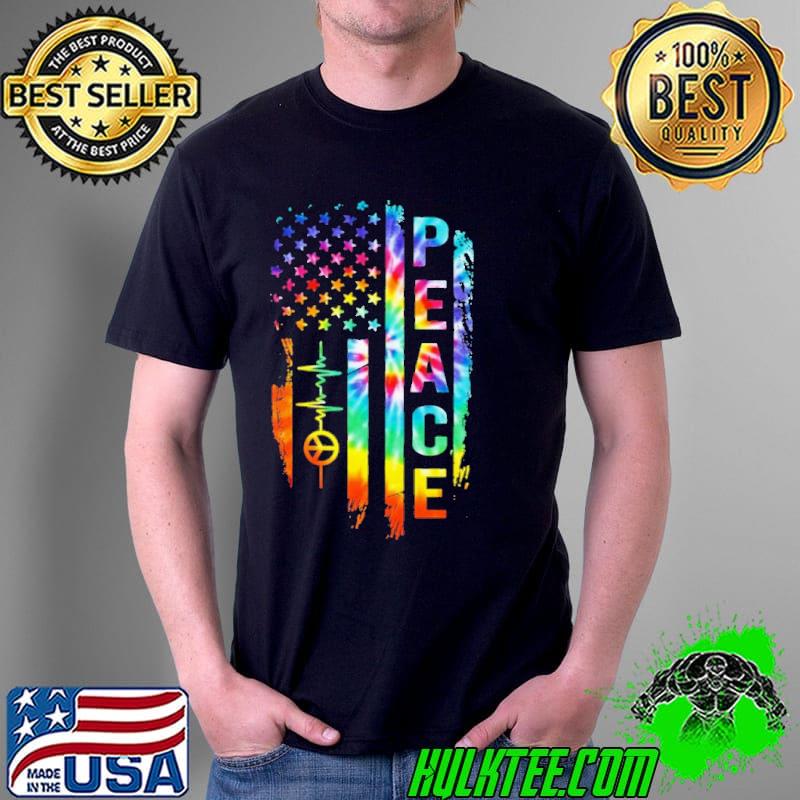 Peace Hippie America Flag Shirt