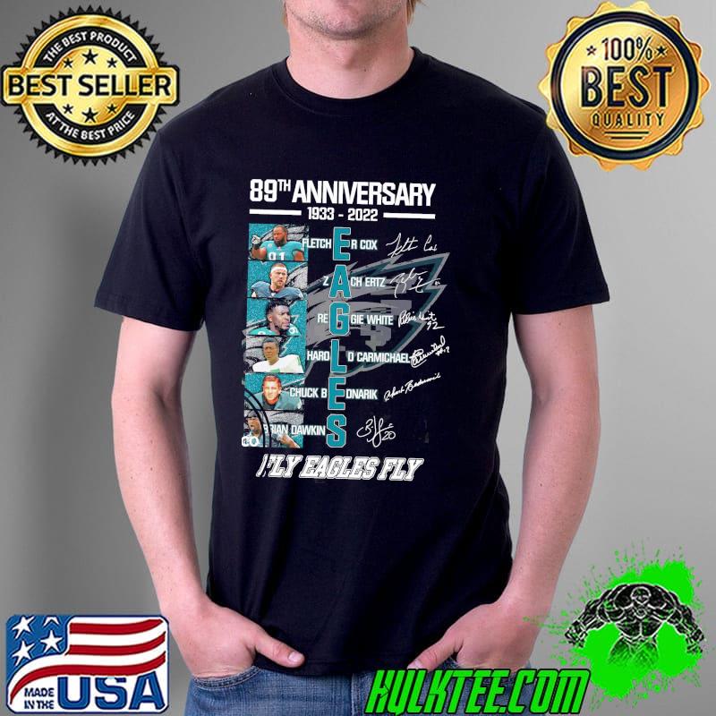 Philadelphia eagles 89th anniversary 19332022 signatures shirt