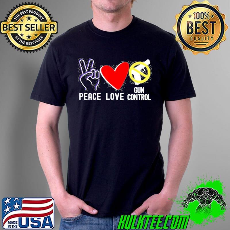 Protect children not guns peace love end gun violence shirt