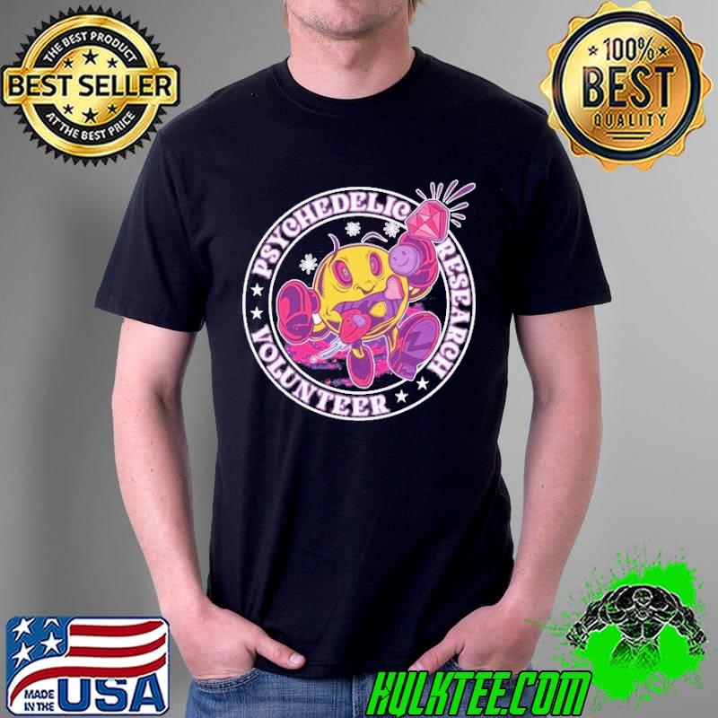 Psychedelic research volunteer trippy pacman shirt