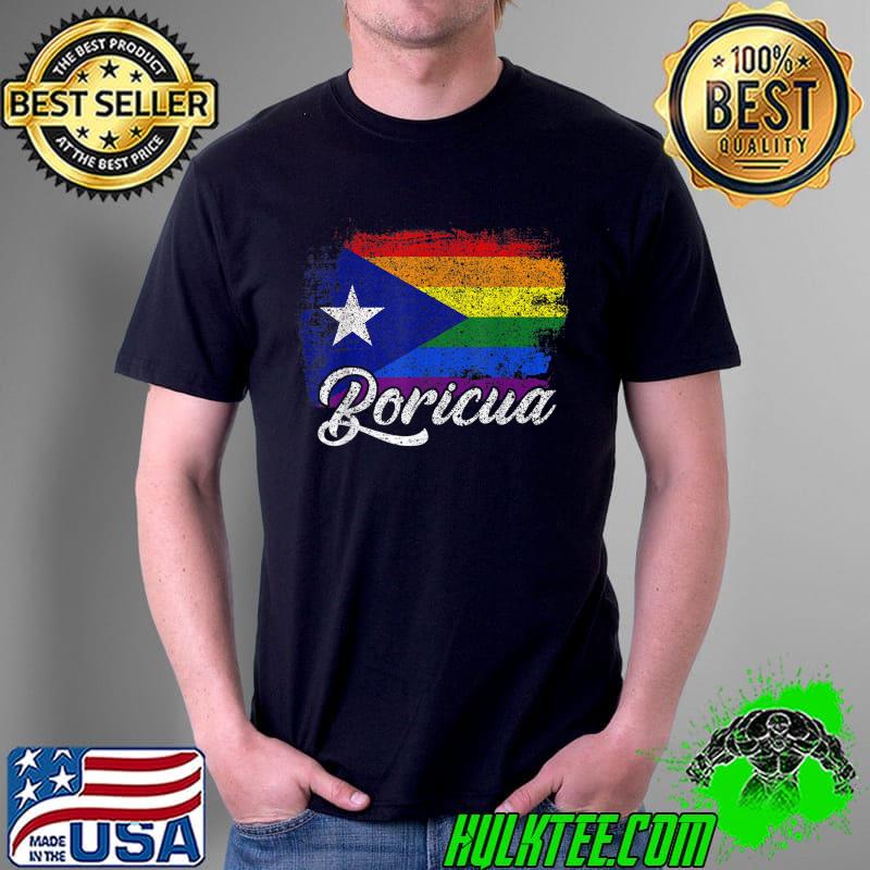 Puerto Rico Boricua Gay Pride LGBT Rainbow Wepa T-Shirt