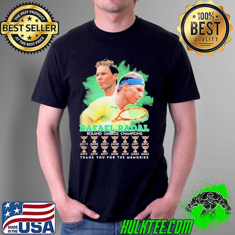 Rafael nadal 22 roland garros champions thank you for the memories shirt