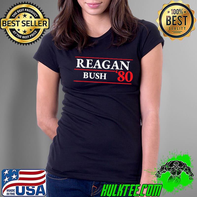 Reagan Bush 1980 Presidential Election T-Shirt Ladies Tee Reagan Bush 1980 Presidential Election T-Shirt Ladies Tee