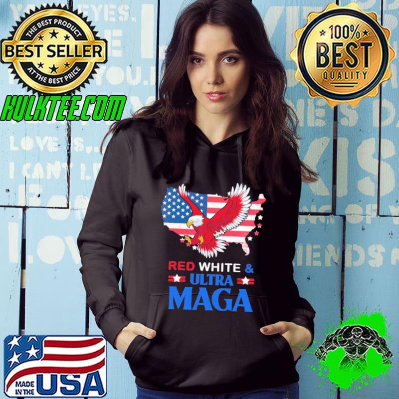 Red White & Ultra Ma-ga American Flag Map Shirt Hoodie Red White & Ultra Ma-ga American Flag Map Shirt Hoodie