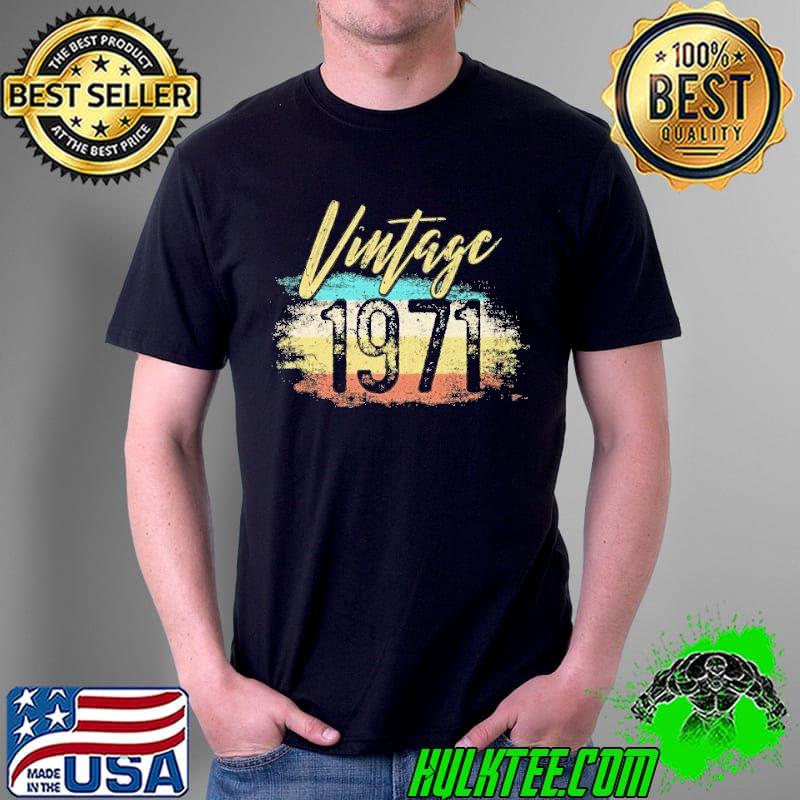 Retro vintage born in 1971 51 years birthday shirt