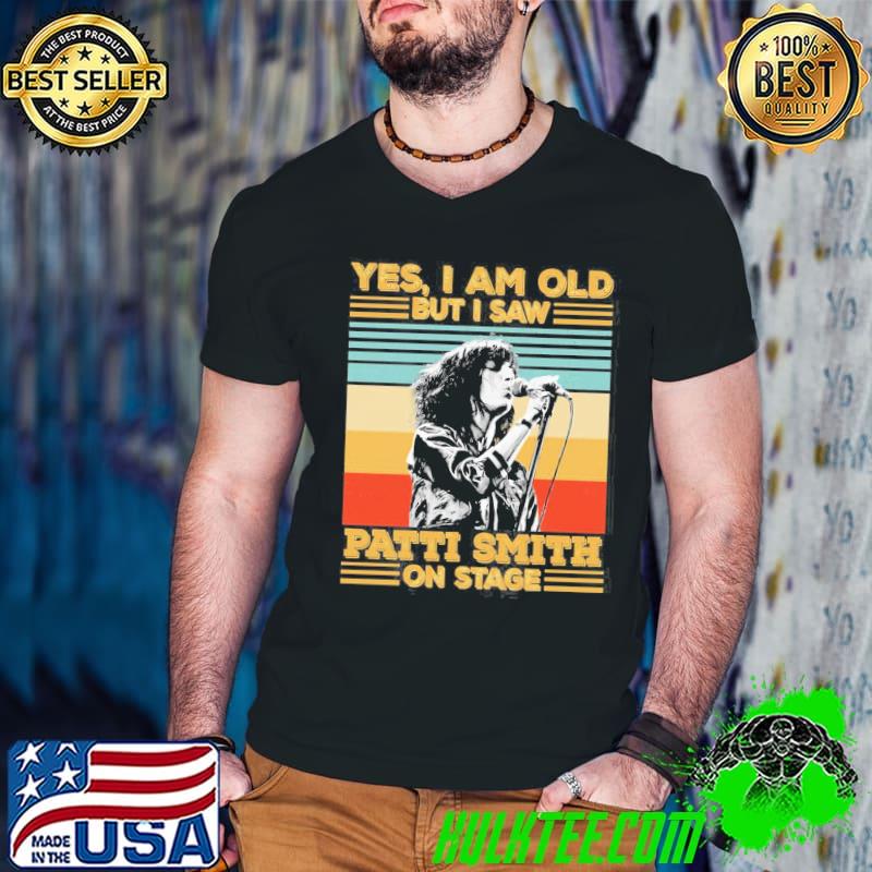 Retro yes I'm old but I saw pattI smith on stage s Guys V Neck Retro yes I'm old but I saw pattI smith on stage s Guys V Neck