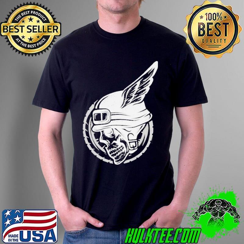 Rider skeleton biker wings skeleton shirt