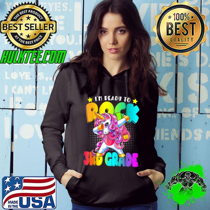 Rock 3rd Grade Dabbing Unicorn Girls Back To School T-Shirt Hoodie Rock 3rd Grade Dabbing Unicorn Girls Back To School T-Shirt Hoodie