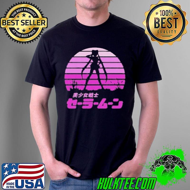 Sailor moon vaporwave 90s purple art shirt