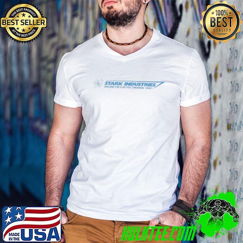 Stark industries building for a better tomorrow today tony stark iron man shirt