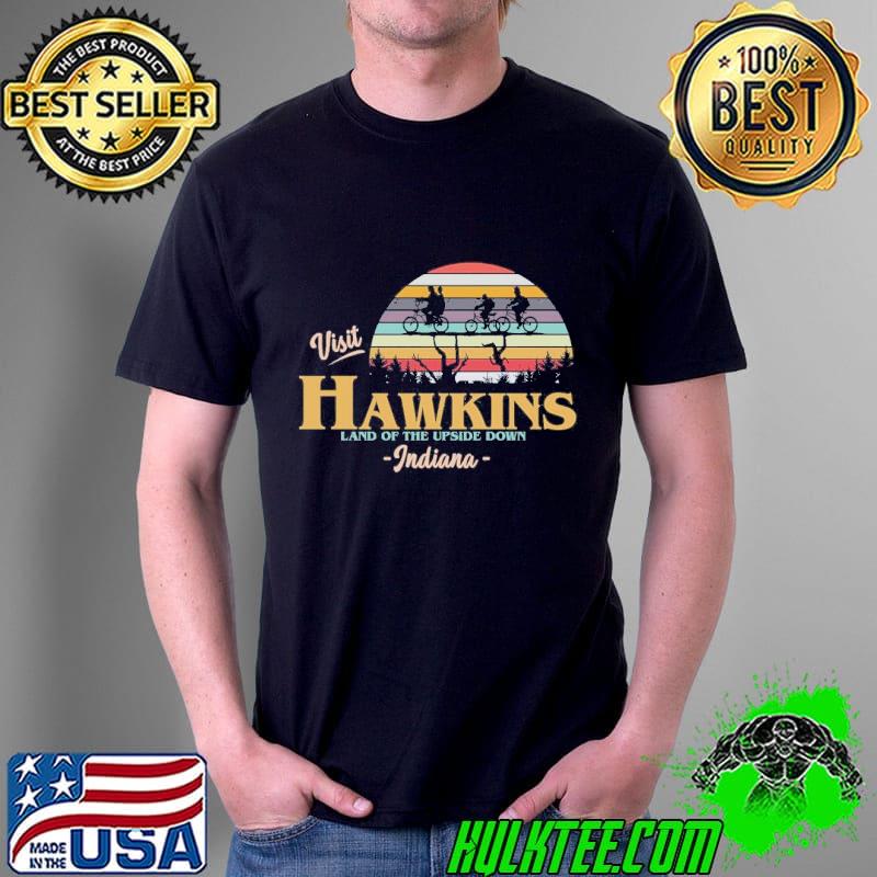 Stranger things 4 retro sunset hwakins Indiana shirt