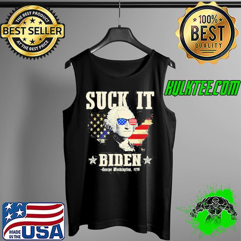 Suck it Biden 4th of july george Washington 1776 American flag s Tank Top Suck it Biden 4th of july george Washington 1776 American flag s Tank Top