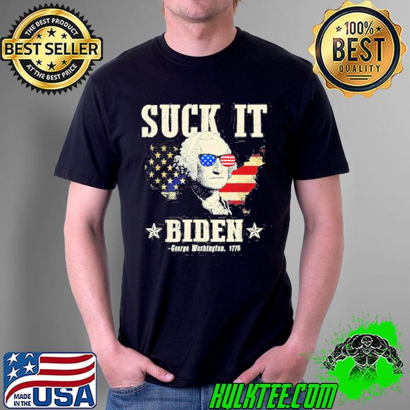 Suck it Biden 4th of july george Washington 1776 American flag shirt Suck it Biden 4th of july george Washington 1776 American flag shirt
