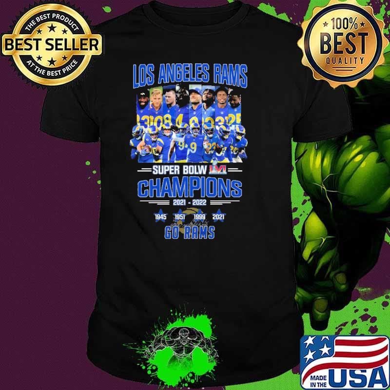 Super bowl lvI champions los angeles rams team shirt