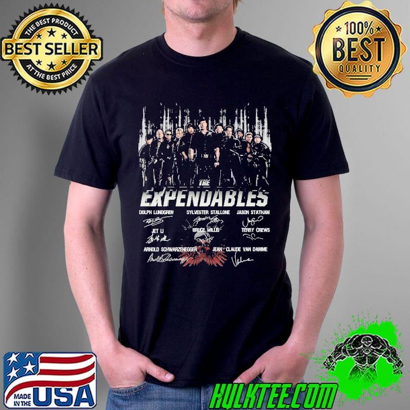 The expendables characters signatures shirt