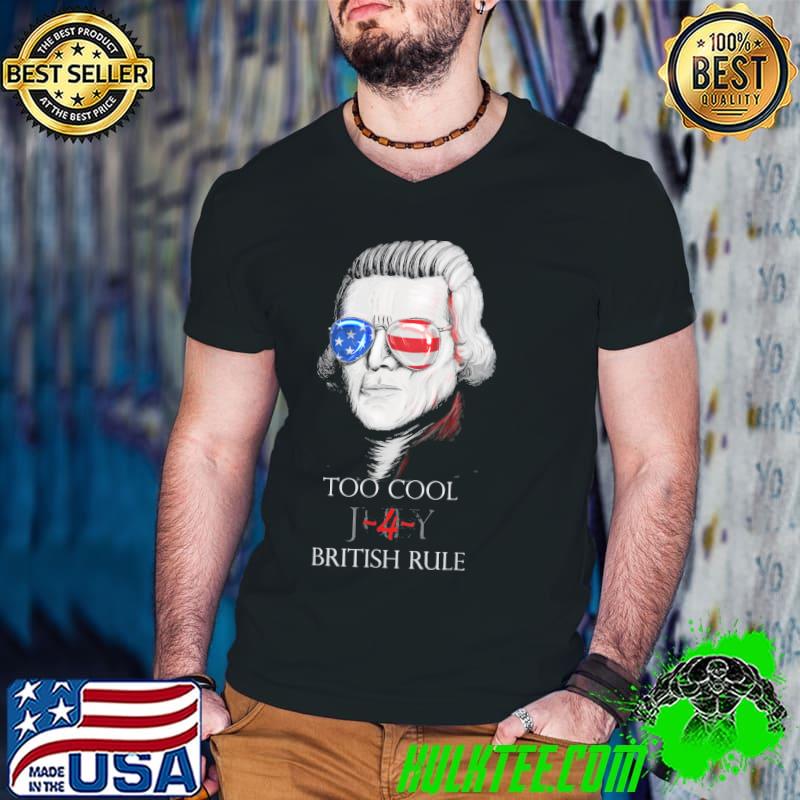 Thomas jefferson too cool for british rule 4th july s Guys V Neck Thomas jefferson too cool for british rule 4th july s Guys V Neck