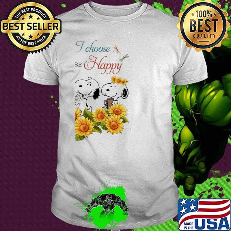 Today I choose to be happy snoopy sunflowers shirt
