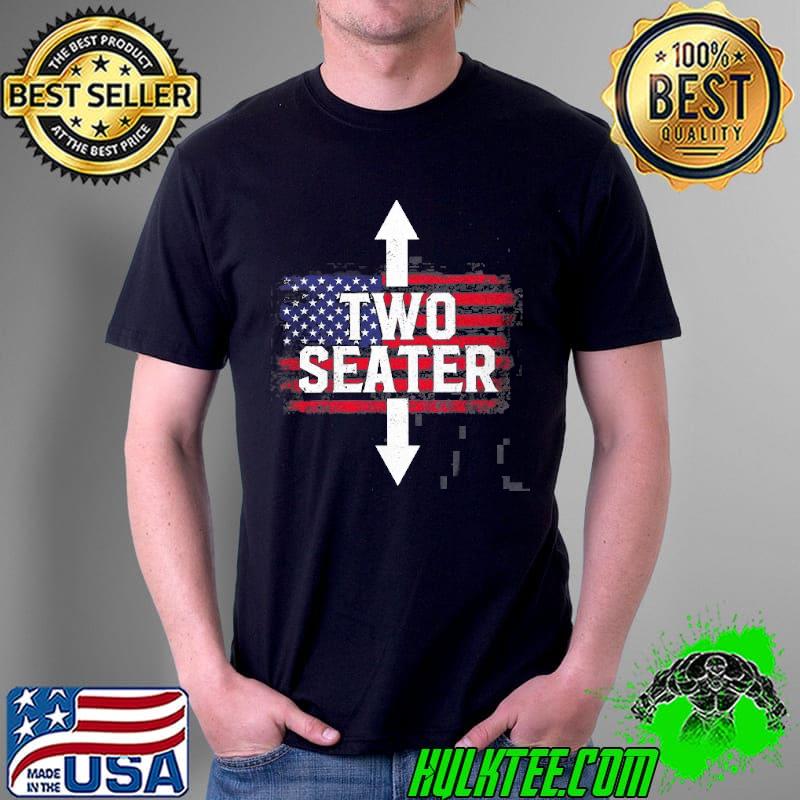 Two seater retro arrow American flags shirt