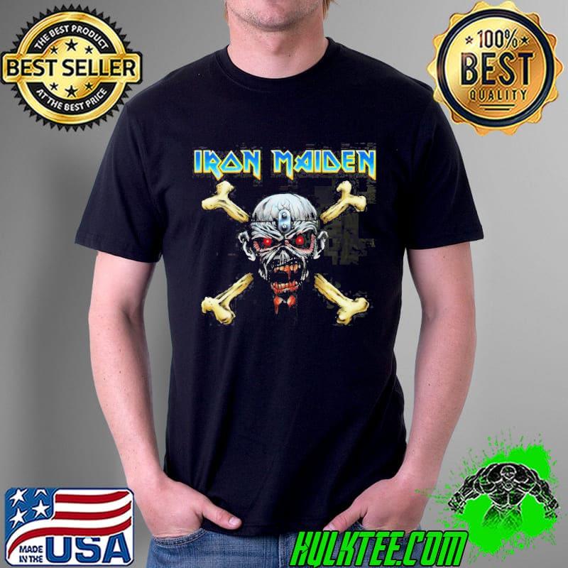 Vintage skull art iron maiden band shirt