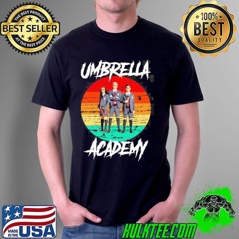 Vintage sunset design the umbrella academy movie shirt