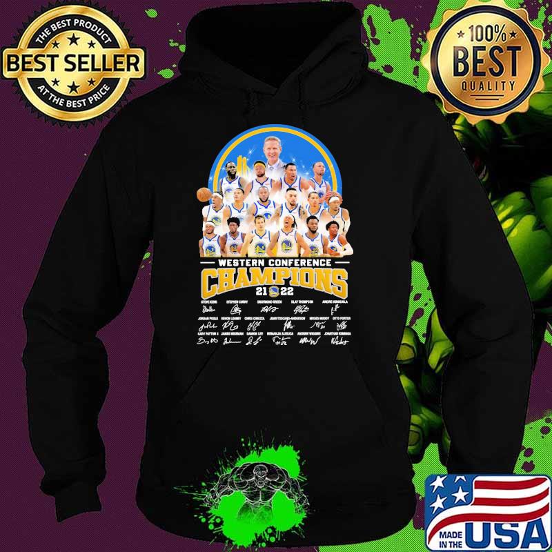 Western Conference Champions 2022 Golden State Warriors Signatures Shirt Hoodie Western Conference Champions 2022 Golden State Warriors Signatures Shirt Hoodie