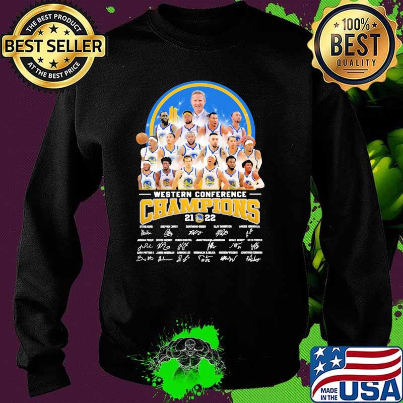 Western Conference Champions 2022 Golden State Warriors Signatures Shirt Sweater Western Conference Champions 2022 Golden State Warriors Signatures Shirt Sweater