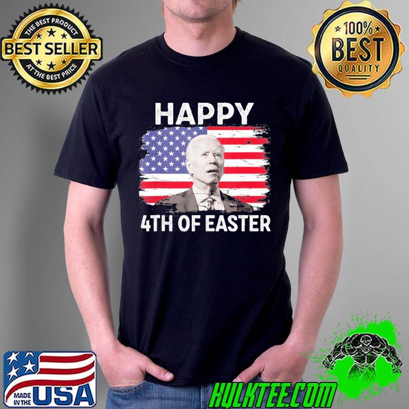 Womens funny Joe Biden happy 4th of july confused easter day shirt