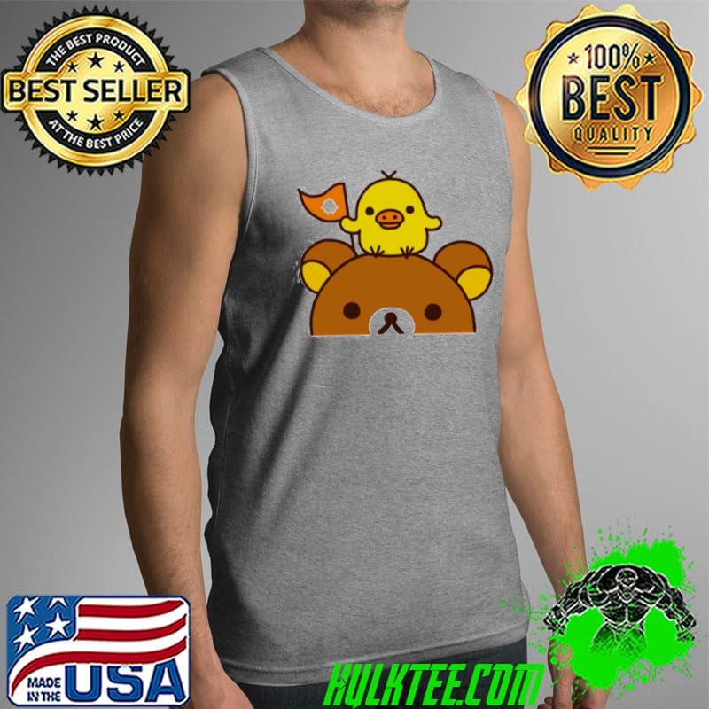 Yellow duck and bear rilakkuma and korilakkuma shirt