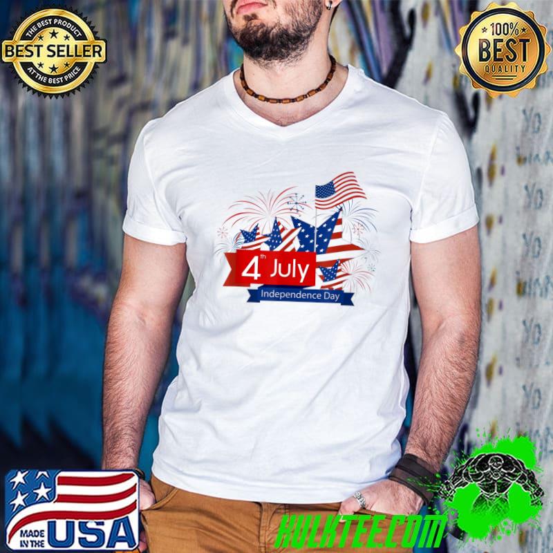 4th of July Independence Day US American Flag Fireworks T-Shirt 4th of July Independence Day US American Flag Fireworks T-Shirt