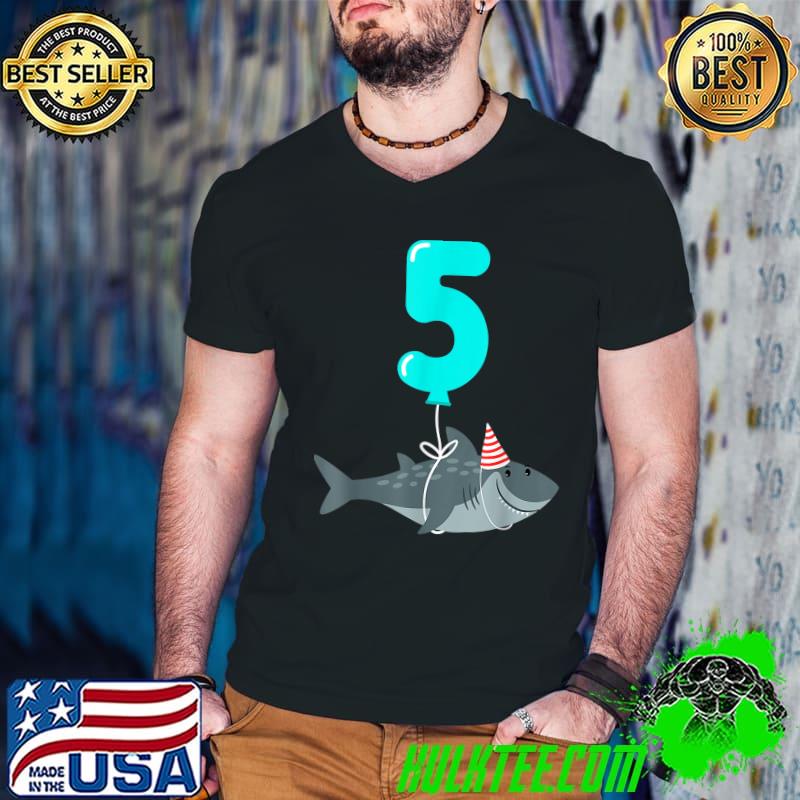 5th Birthday Shark T-Shirt