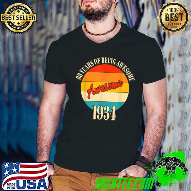 88 Years Of Awesome 1934 Limited Edition Vintage T-Shirt 88 Years Of Awesome 1934 Limited Edition Vintage T-Shirt