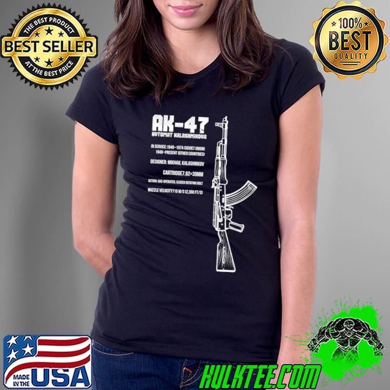 AK-47 Automat Kalashnikour T-Shirt Ladies Tee AK-47 Automat Kalashnikour T-Shirt Ladies Tee