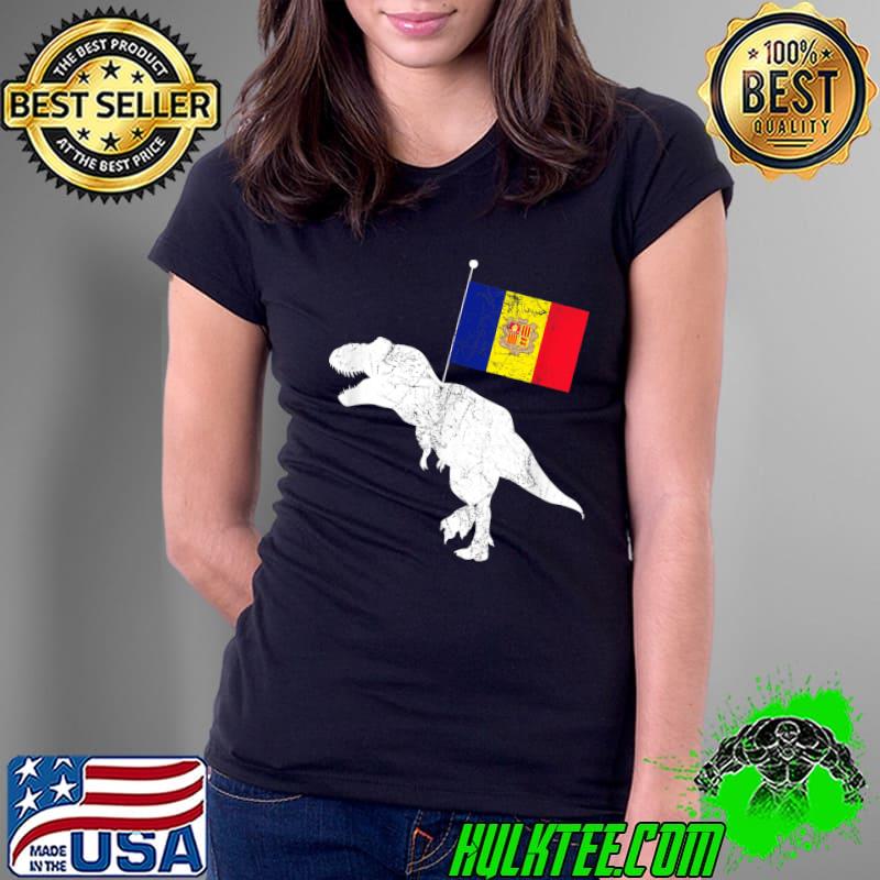 Andorran Dinosaur Tyrannosaurus T-Shirt Ladies Tee Andorran Dinosaur Tyrannosaurus T-Shirt Ladies Tee