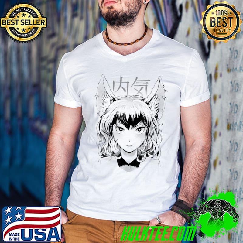 Anime Girl with Fox Ears Japanese Manga T-Shirt