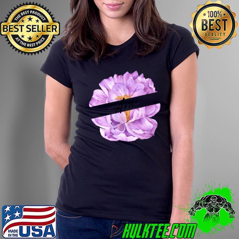Ava personalized name in purple flower T-Shirt Ladies Tee Ava personalized name in purple flower T-Shirt Ladies Tee