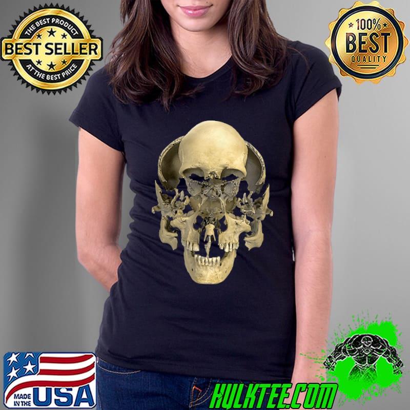 Beauchene Exploded Skull Goth T-Shirt Ladies Tee Beauchene Exploded Skull Goth T-Shirt Ladies Tee