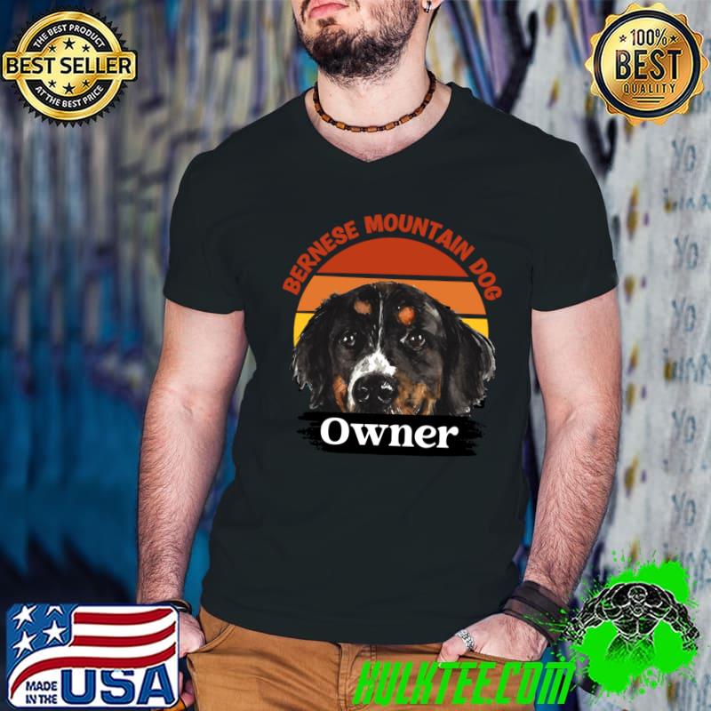 Bernese Mountain Dog Owner Vintage Sunset T-Shirt