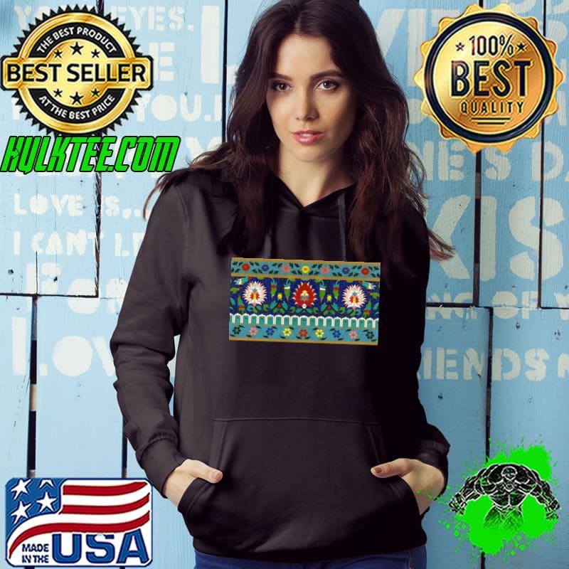 Colorful Floral Pattern T-Shirt Hoodie Colorful Floral Pattern T-Shirt Hoodie