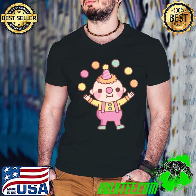 Cute Little Clown Juggler Juggling Balls T-Shirt