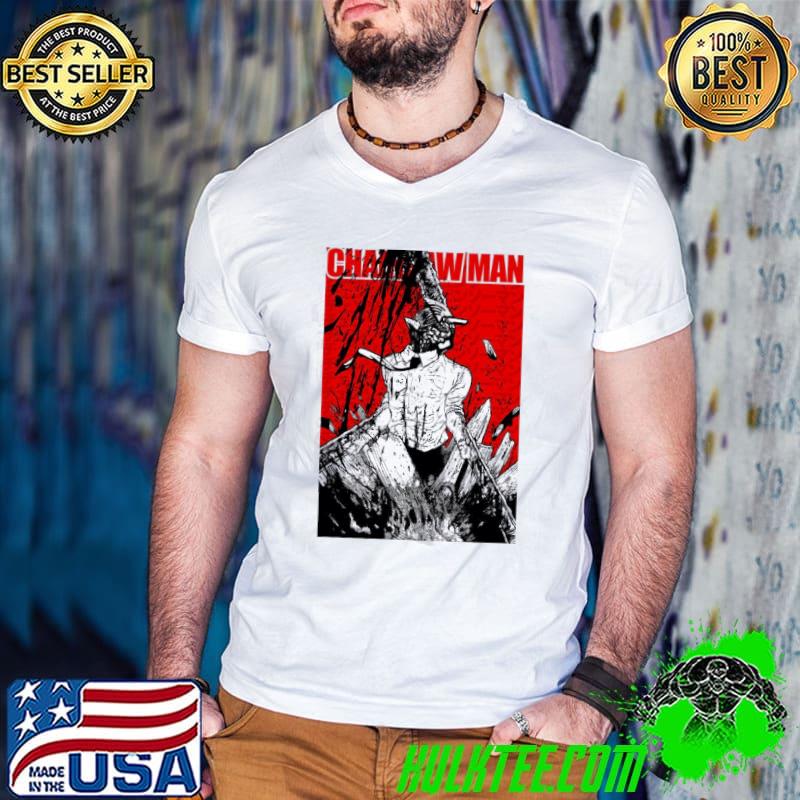 Dark fantasy anime manga chainsaw man artwork shirt