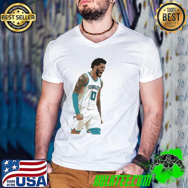 Digital art of miles bridges 0 basketball shirt