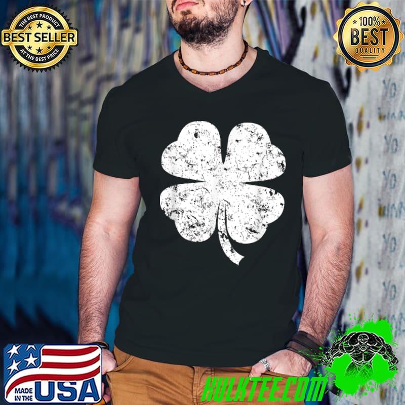 Distressed Four Leaf Clover Irish Pride St Patrick's Day T-Shirt