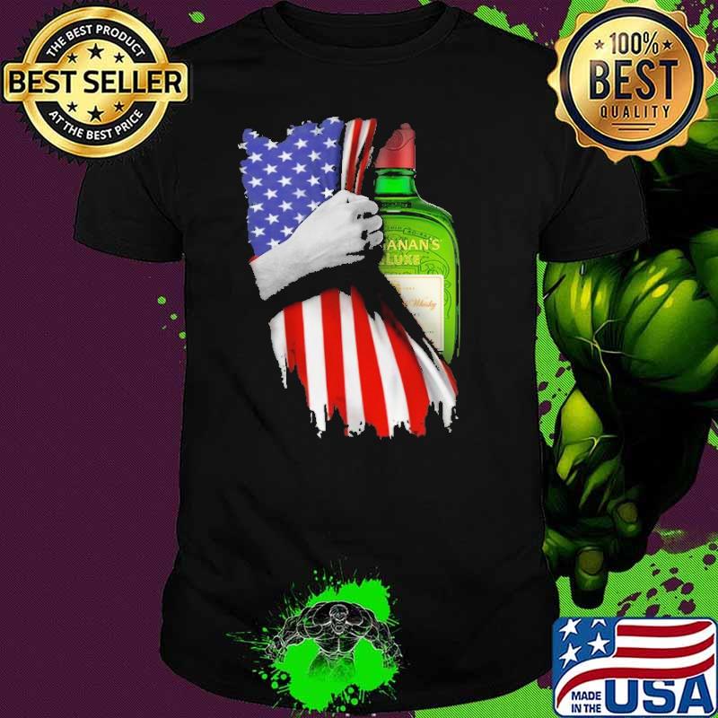 Drinking American Flag Buchanan's Deluxe Whisky Shirt