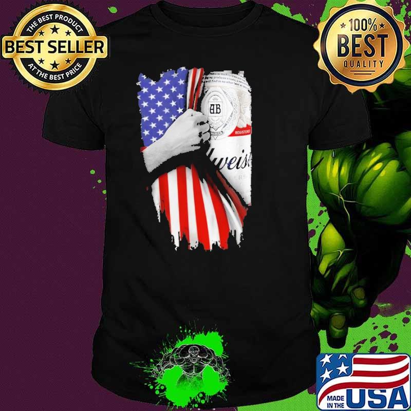 Drinking American Flag Budweiser Shirt