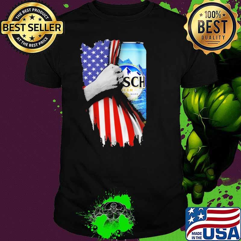 Drinking American Flag Busch Shirt