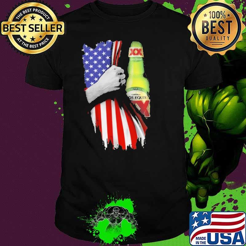 Drinking American Flag Dos Equis Lager Especial Single Shirt