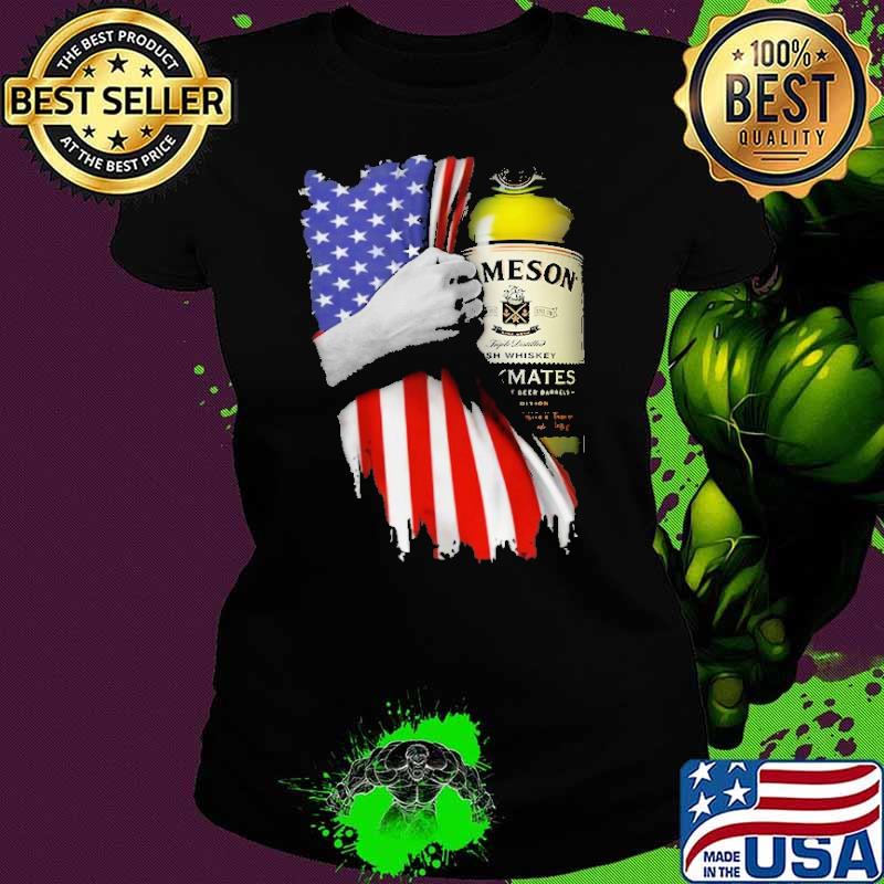 Drinking American Flag Jameson Shirt Ladies tee Drinking American Flag Jameson Shirt Ladies tee